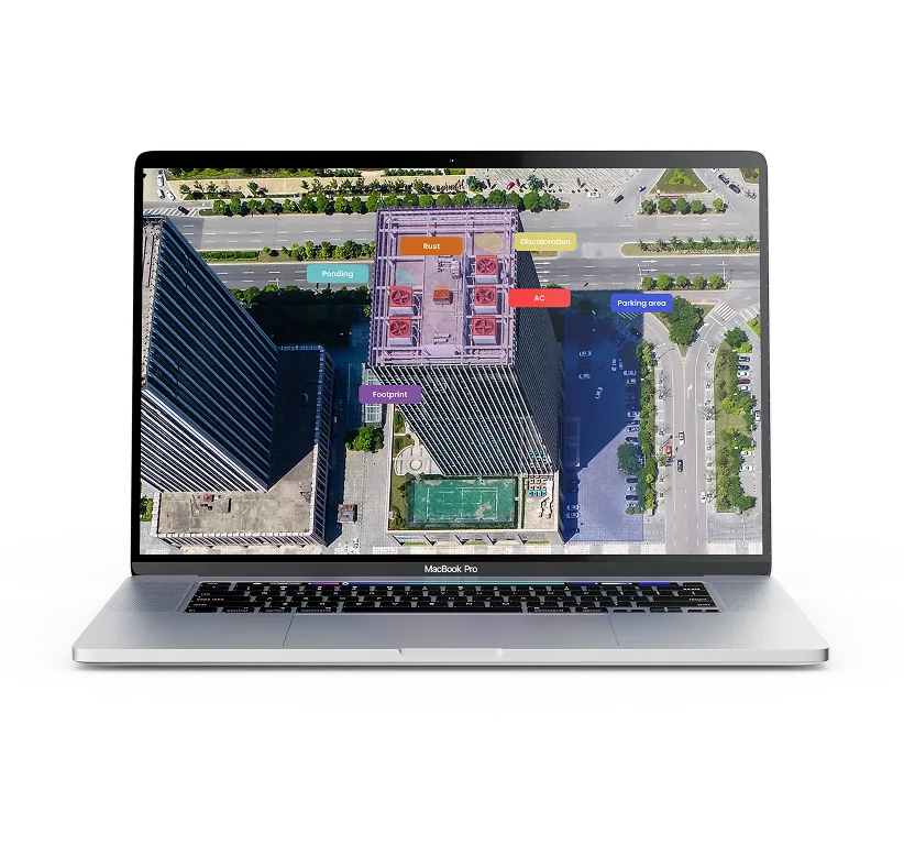 Laptop showing the GeoX property analysis interface